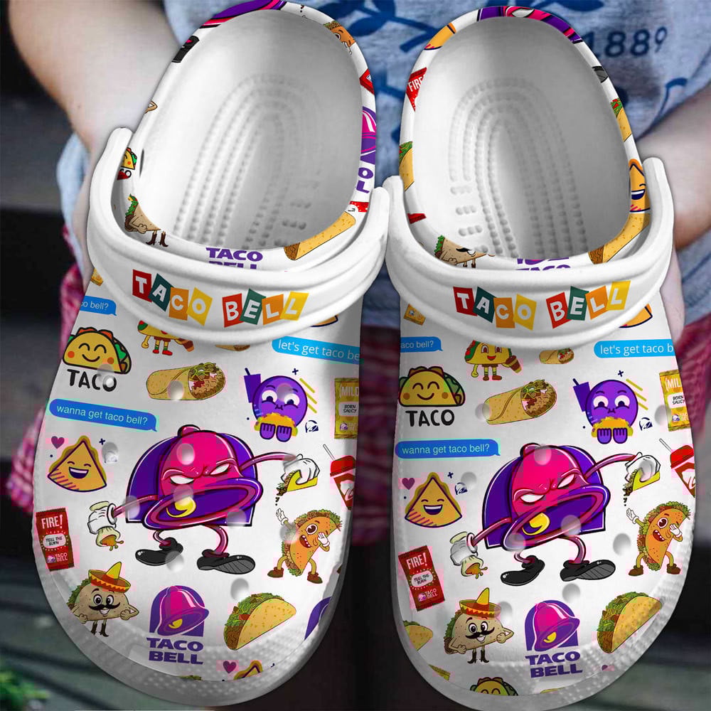 Footwearmerch Taco Bell Crocs Crocband Clogs Shoes Comfortable For Men Women and Kids