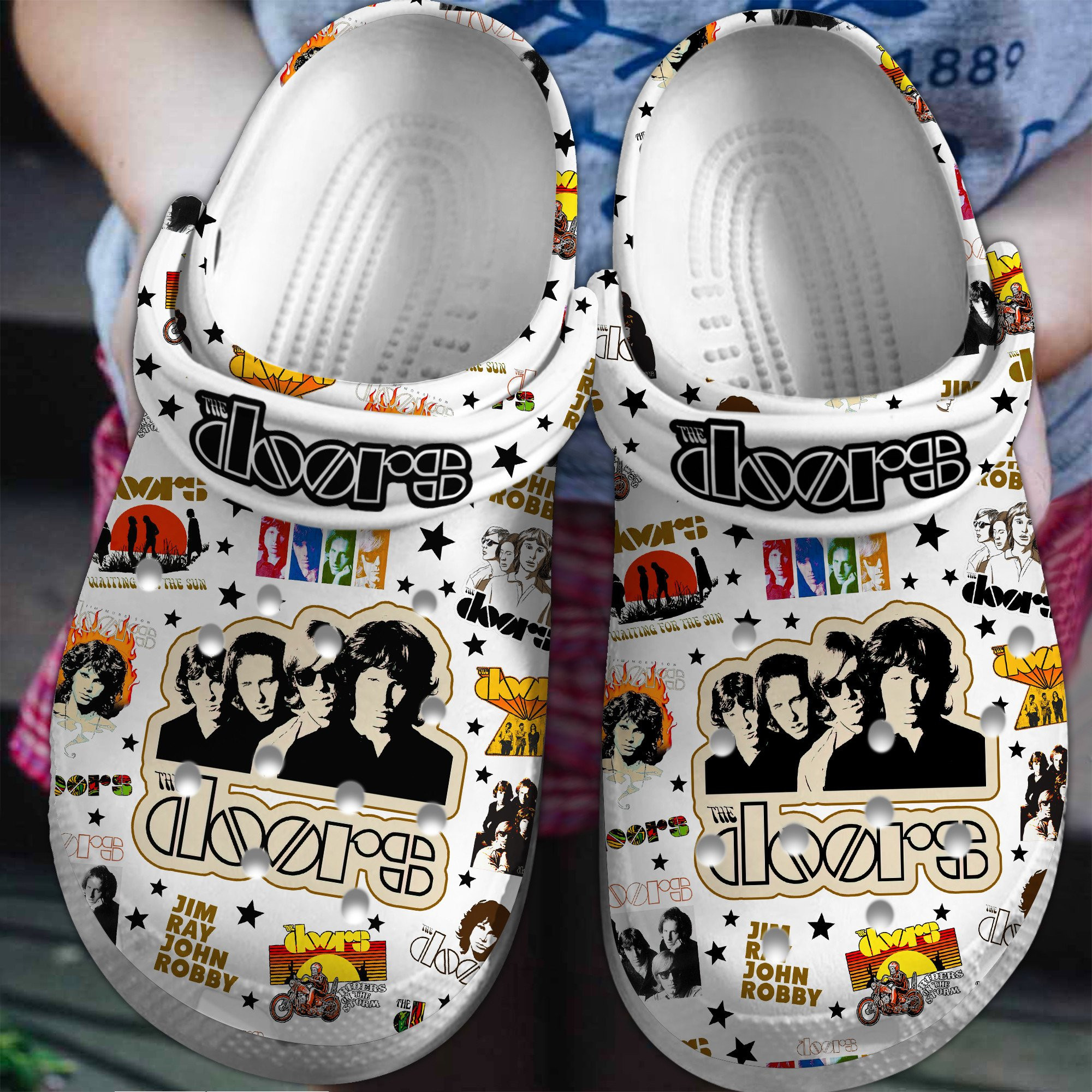 Premium The Doors Music Crocs Crocband Clogs Shoes Comfortable For Men Women and Kids