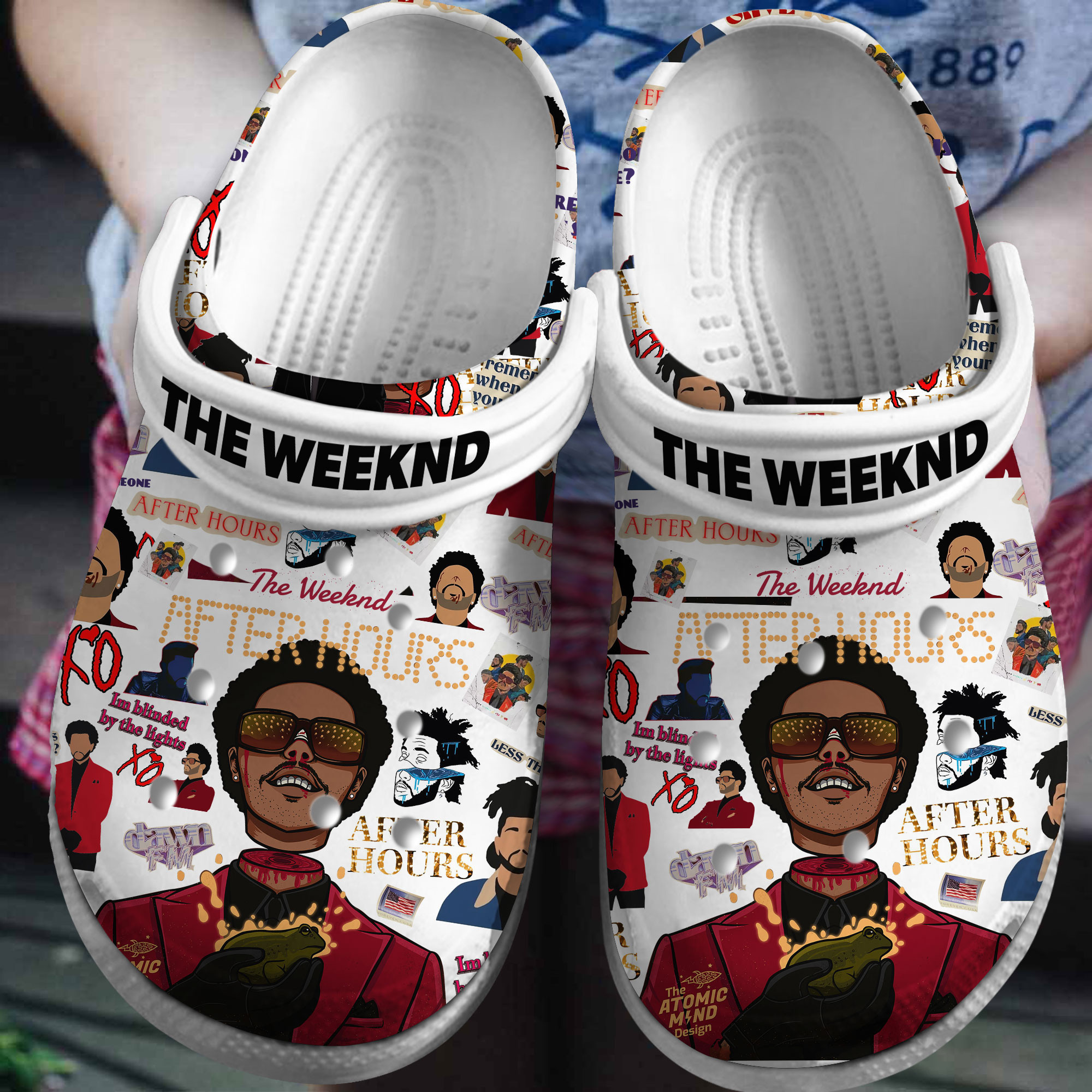 Premium The Weeknd Music Crocs Crocband Clogs Shoes Comfortable For Men Women and Kids