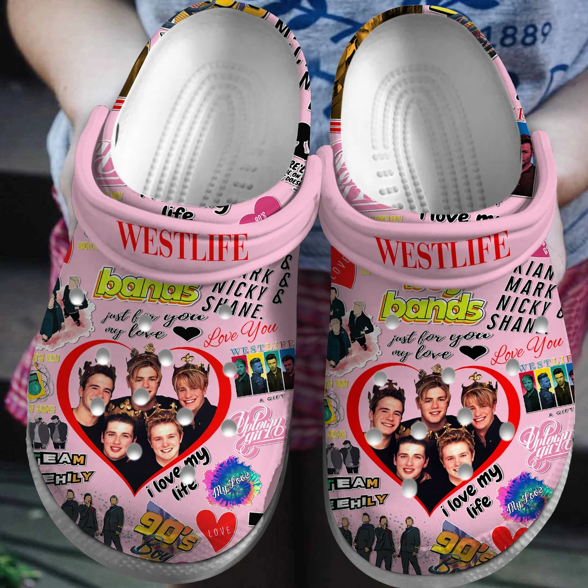 Footwearmerch Westlife Music Band Crocs Crocband Clogs Shoes Comfortable For Men Women and Kids