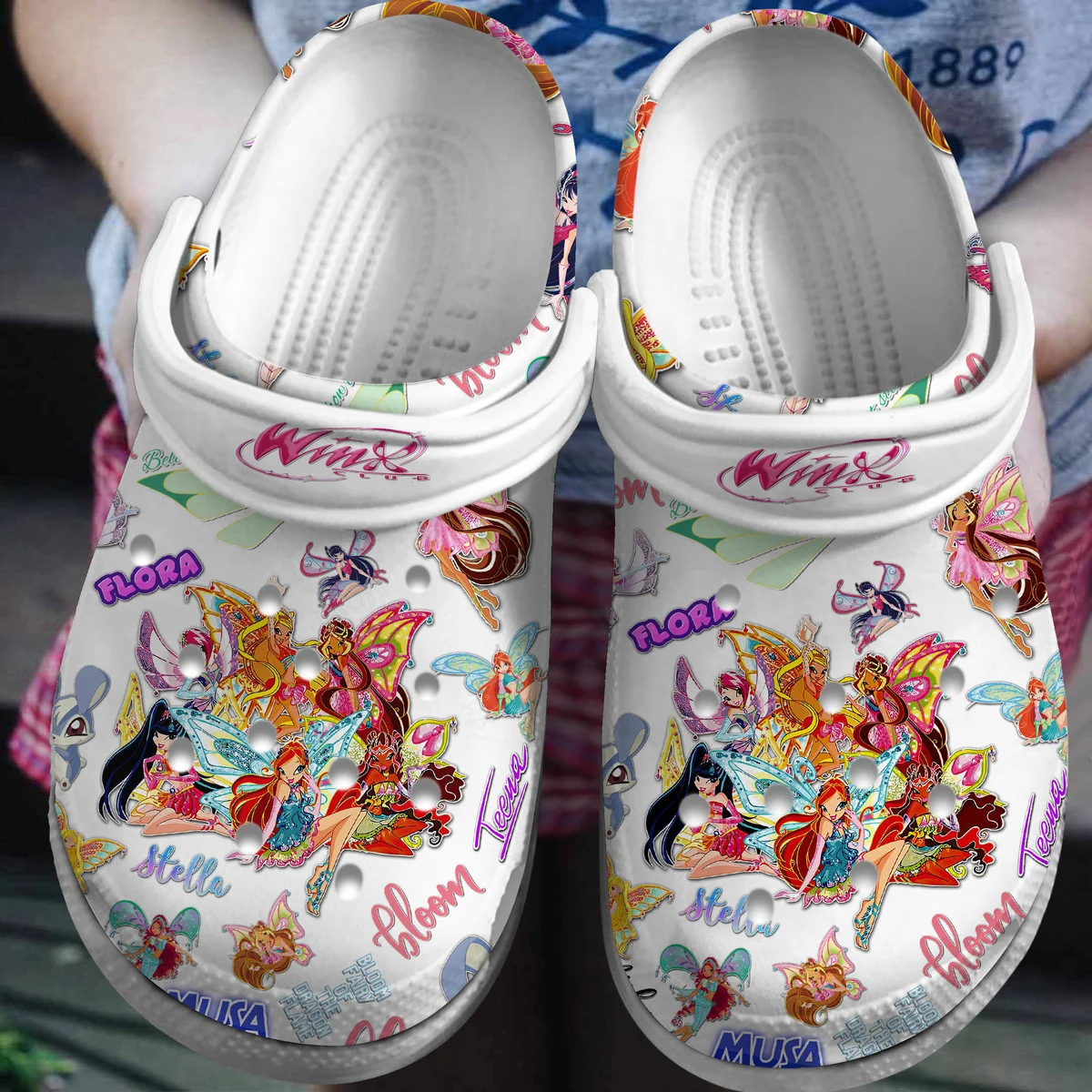 Footwearmerch Winx Club Cartoon Crocs Crocband Clogs Shoes Comfortable For Men Women and Kids
