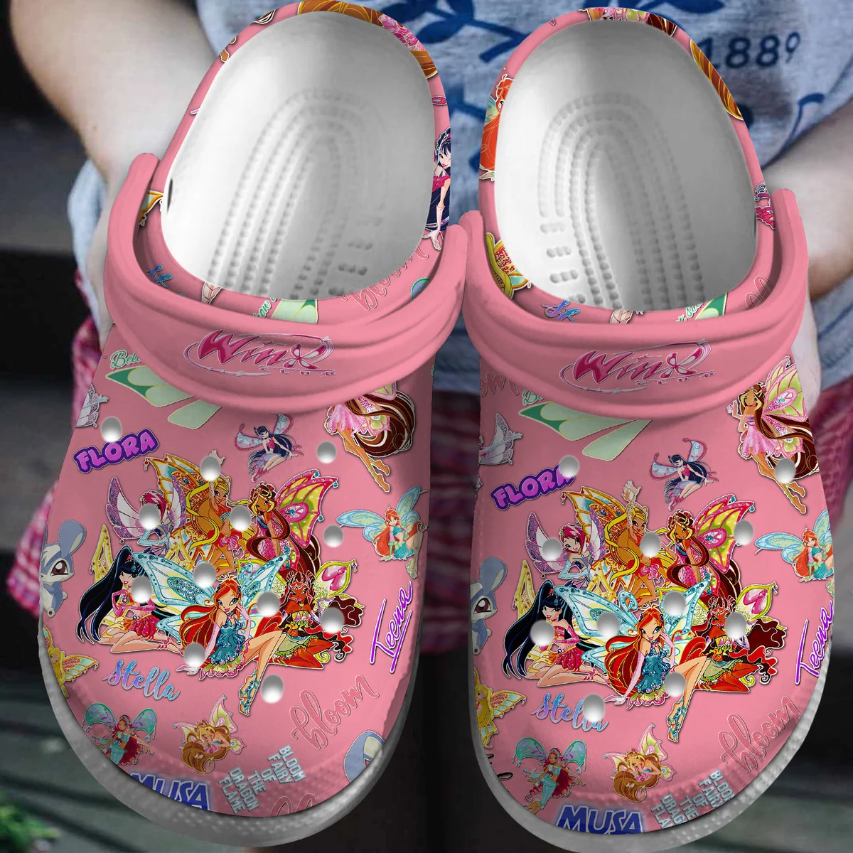 Footwearmerch Winx Club Cartoon Crocs Crocband Clogs Shoes Comfortable For Men Women and Kids